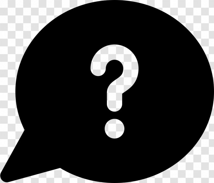 Speech Balloon Question Mark - Black And White - 10 Transparent PNG