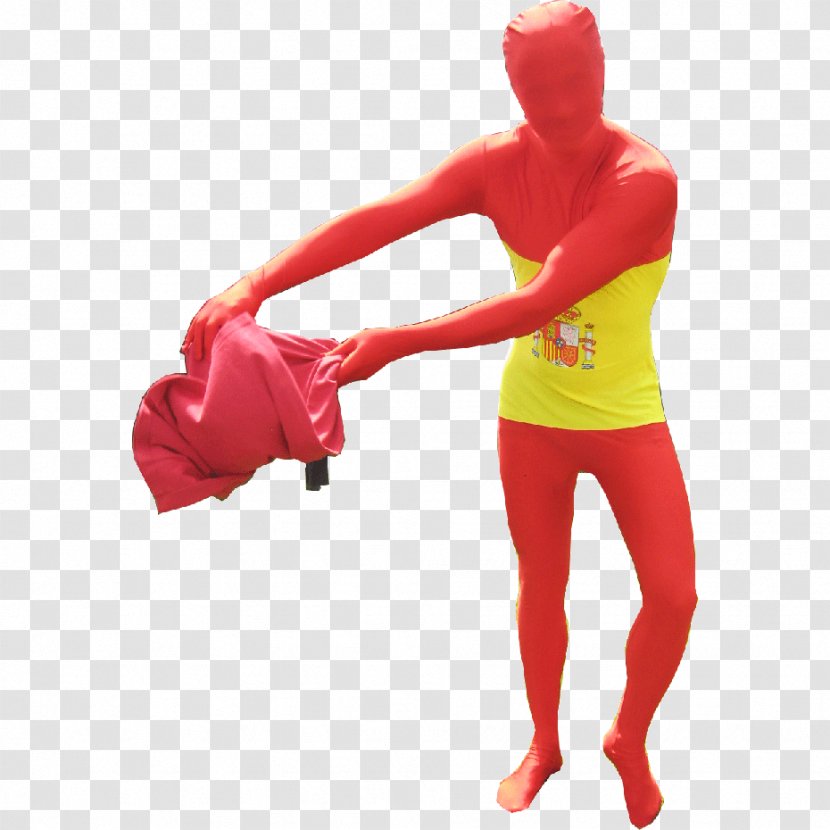 Spain Costume Party Spanish Flag Adult Morphsuit Morphsuits - Joint - Tomato Red Dress Transparent PNG