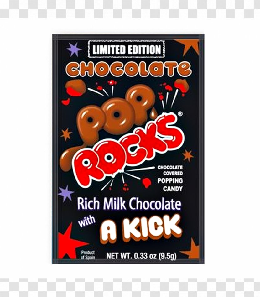 Pop Rocks Chocolate Bar Candy Lollipop - Flavor Transparent PNG