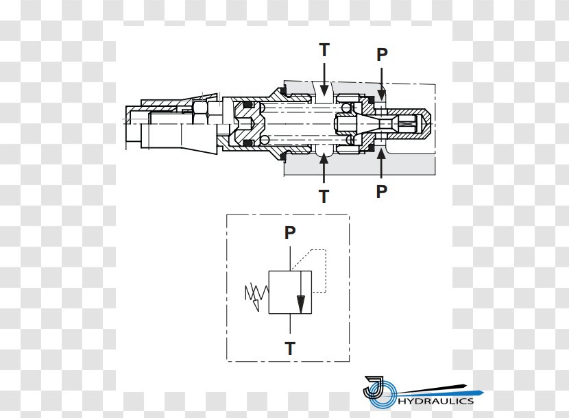 Technical Drawing Engineering Diagram - Relief Valve Transparent PNG