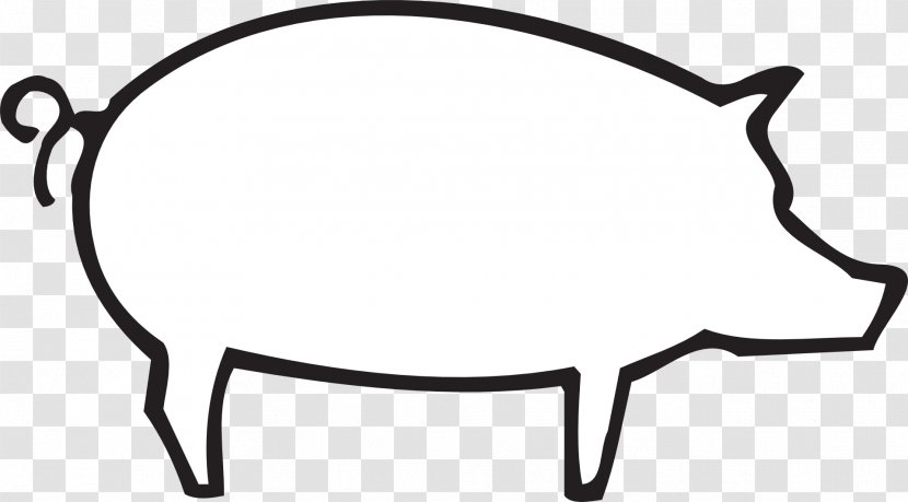 Co Pig Drawing Clip Art - Black And White - Barn Transparent PNG