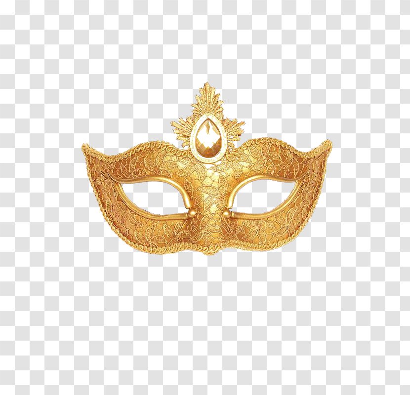 Mask Masquerade Ball Gold Mardi Gras Costume - Golden Goggles Transparent PNG