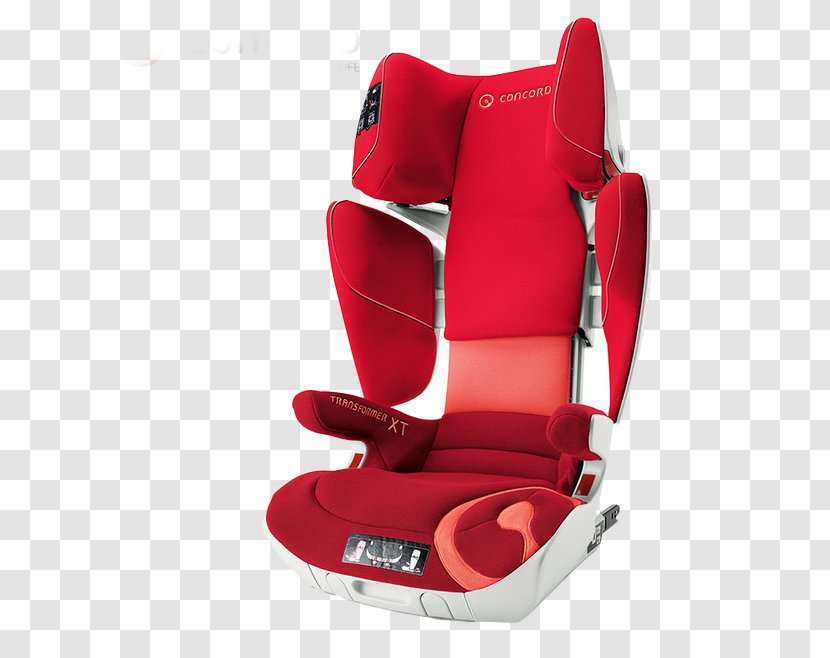 Concord Car Child Safety Seat Transformer Head Restraint - Isofix - Red Transparent PNG