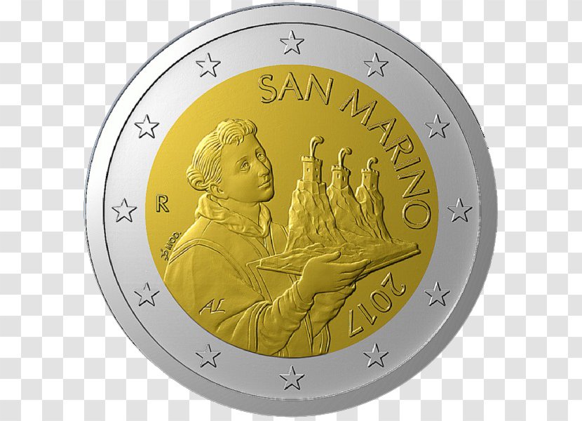Euro Coins 2017 Games Of The Small States Europe 2 Coin Commemorative - San Marino Transparent PNG