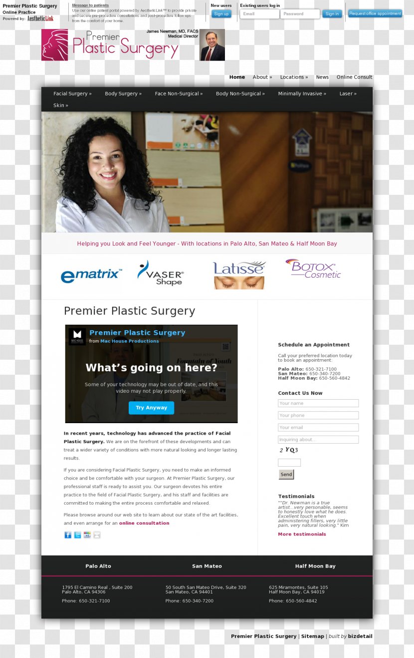 Display Advertising Web Page Multimedia Font - Media - Plastic Surgery Shutterstock Transparent PNG