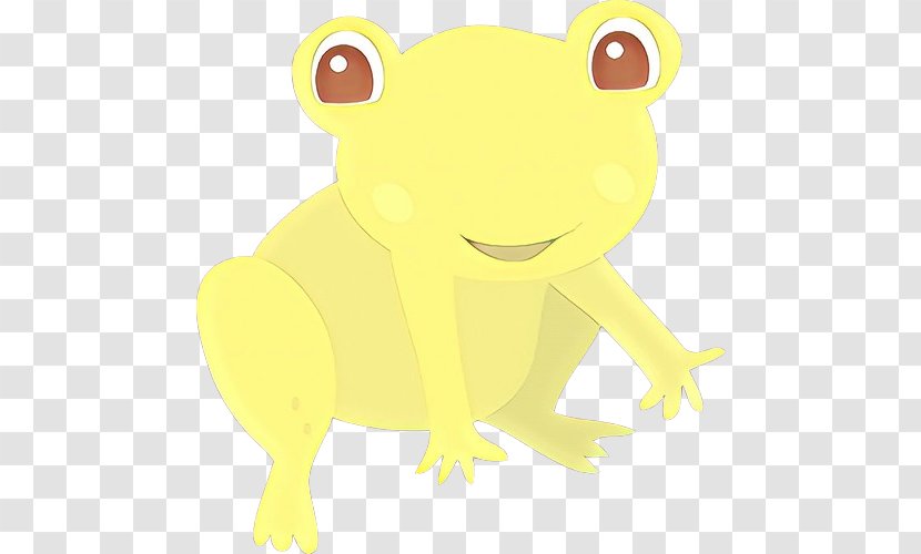 Cartoon Yellow Clip Art Hyla Frog - Tree Transparent PNG
