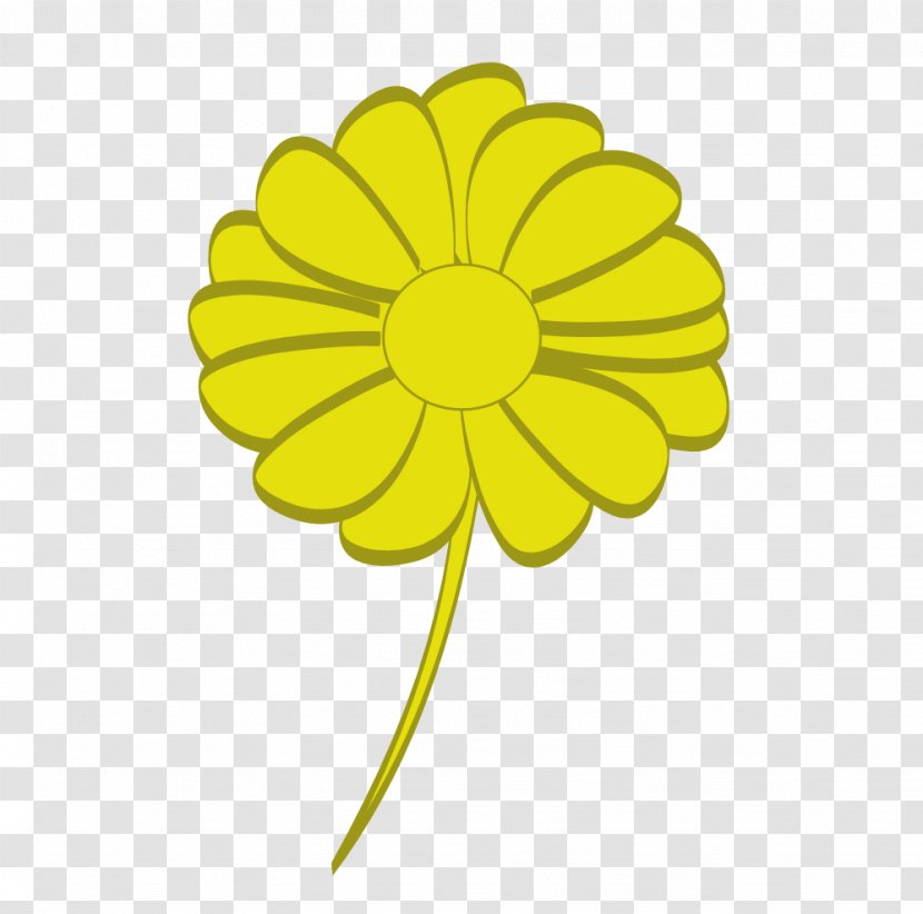 Yellow Clip Art - Flowering Plant - Flower Wall Transparent PNG