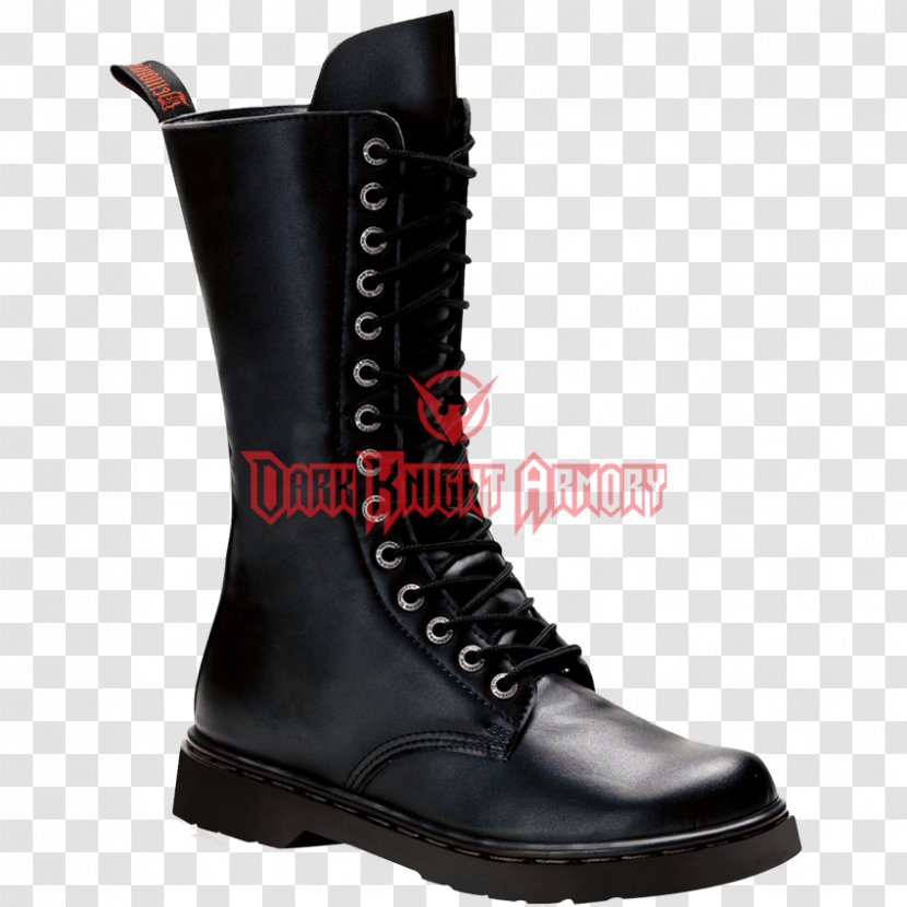 Motorcycle Boot Combat DEFIANT-300 Black Vegan Leather Shoe - Watercolor - Calf Boots Transparent PNG