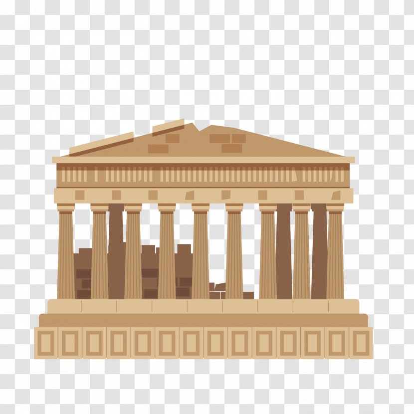 Acropolis Of Athens Icon - Greece - Vector Material Pattern Outbound Travel Transparent PNG