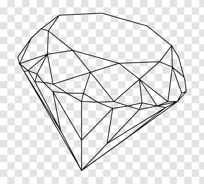 Drawing Diamond Line Art Clip - Symmetry Transparent PNG