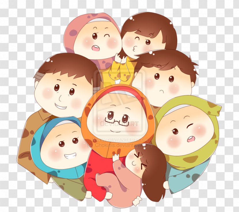 Cartoon Family Islam Muslim - Toddler Transparent PNG