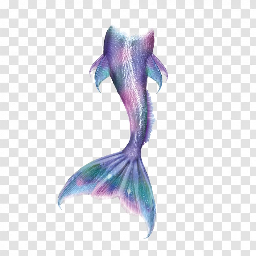 Mermaid Tail Merman Legendary Creature Fairy Tale - Beautiful Purple Blue Transparent PNG