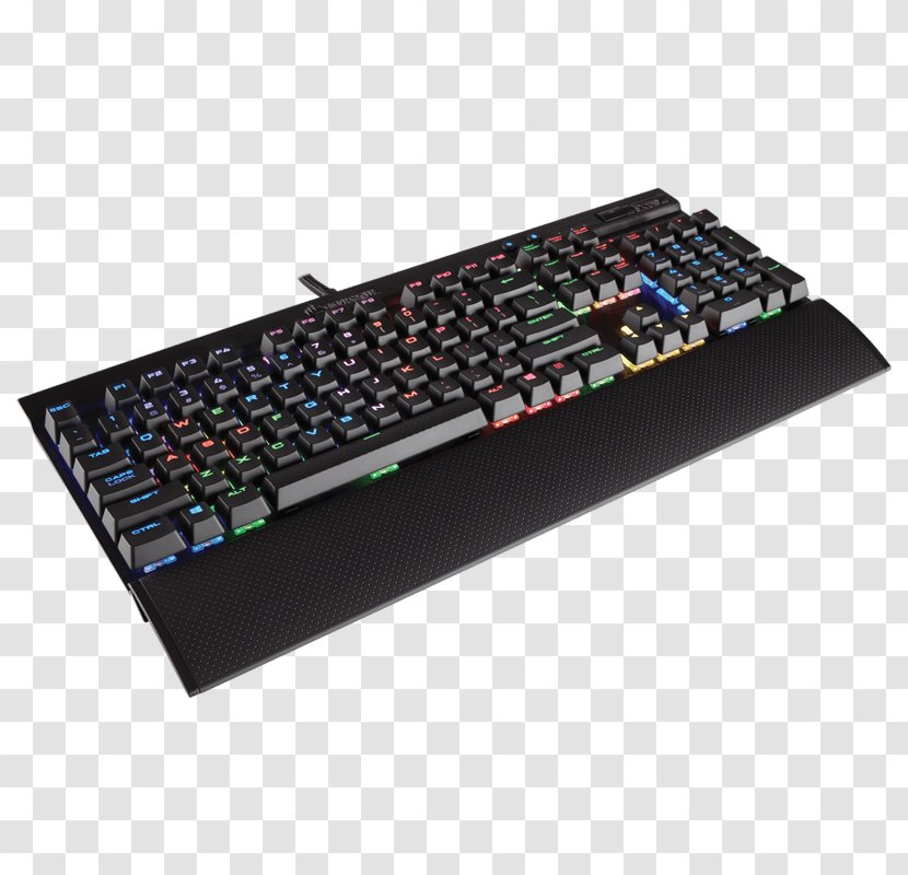 Computer Keyboard Corsair Gaming K70 LUX RGB USB MK.2 Cherry MX Red Mechanical With LED Backlit CH-9109010-NA - Usb Transparent PNG