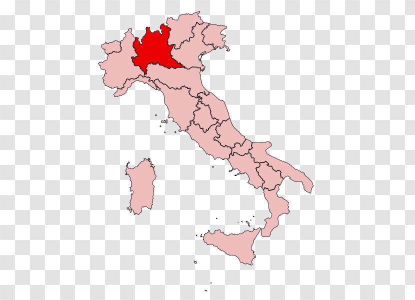Regions Of Italy Lombardy World Map Transparent PNG