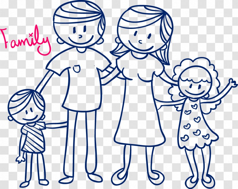 Family Drawing Cartoon Child - Tree - Stick Figure Transparent PNG
