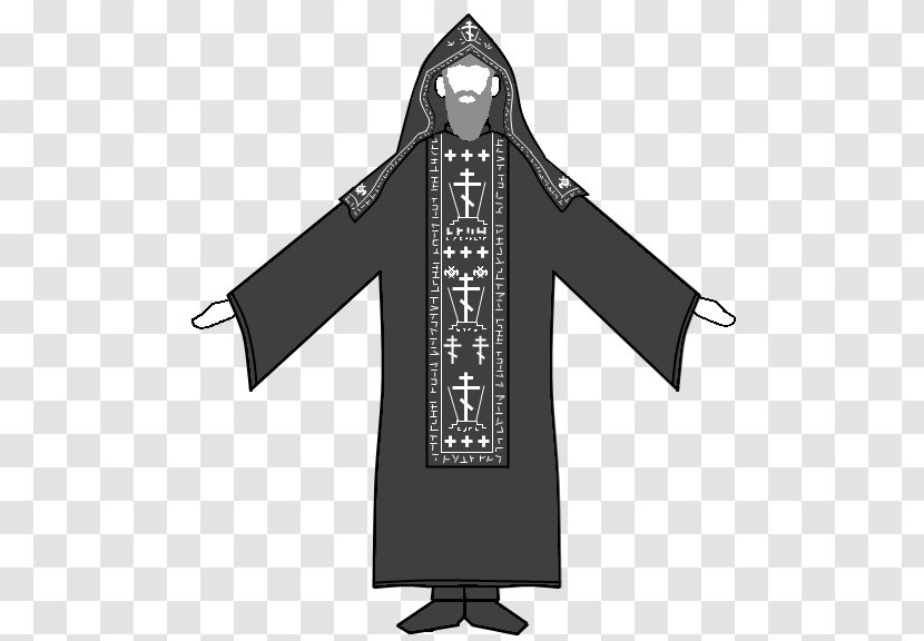 Vestment Priest Eastern Orthodox Church Cassock Clergy - Black Transparent PNG