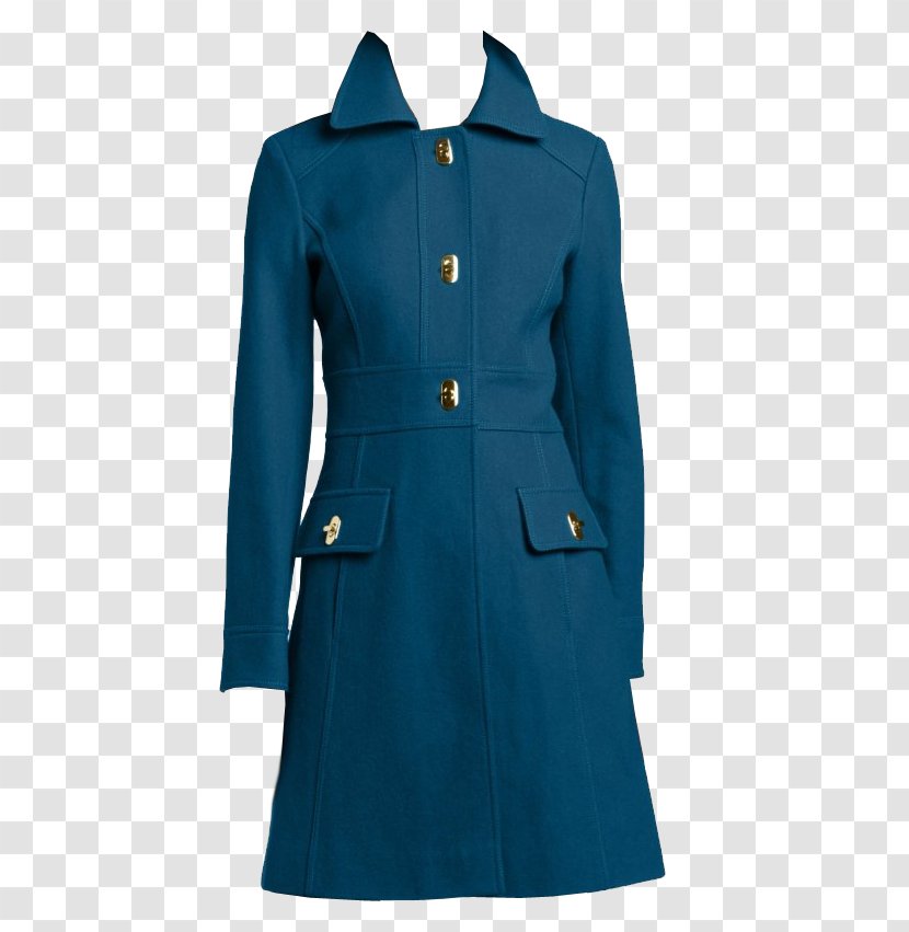 Trench Coat Cobalt Blue Overcoat - Jessica Simpson Shoes Transparent PNG