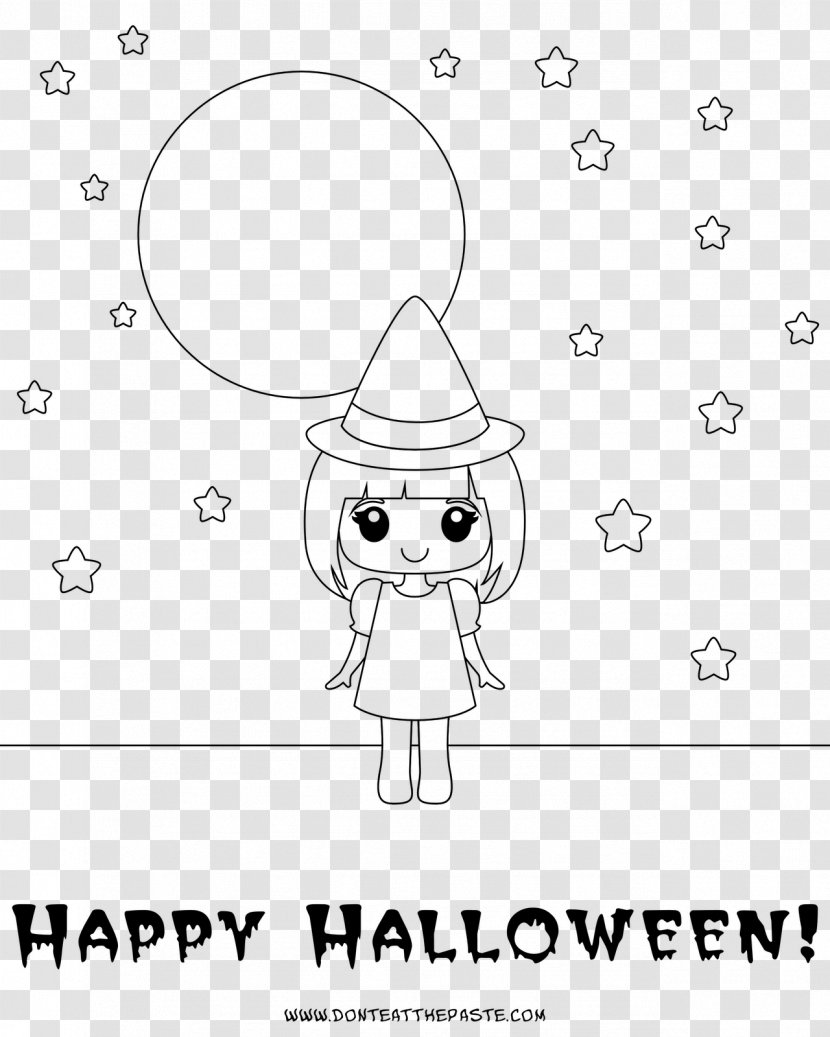 Sticker Vertebrate Halloween Party Clip Art - Frame - Cute Witch Transparent PNG