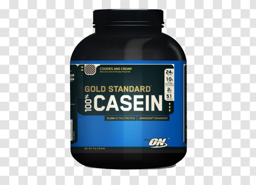 Dietary Supplement Optimum Nutrition Gold Standard 100% Casein Whey Protein - Ingredient - Milk Transparent PNG