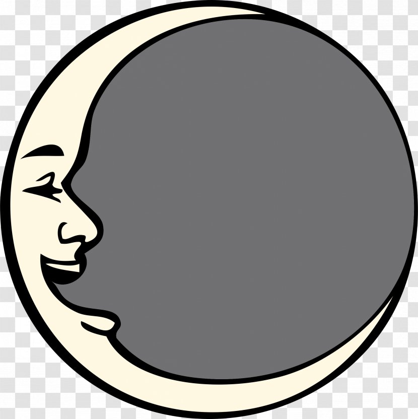 Man In The Moon Lunar Phase Smiley Clip Art Transparent PNG