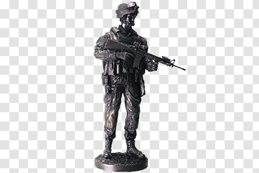 Soldier Infantry Figurine Bronze Sculpture - Militia Transparent PNG