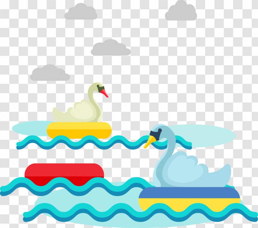Cygnini Swan Lake Clip Art - Ducks Geese And Swans - Vector Cartoon Transparent PNG