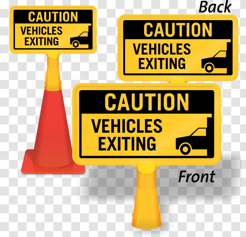 Traffic Sign Warning Cone Vehicle - Area - Car Transparent PNG