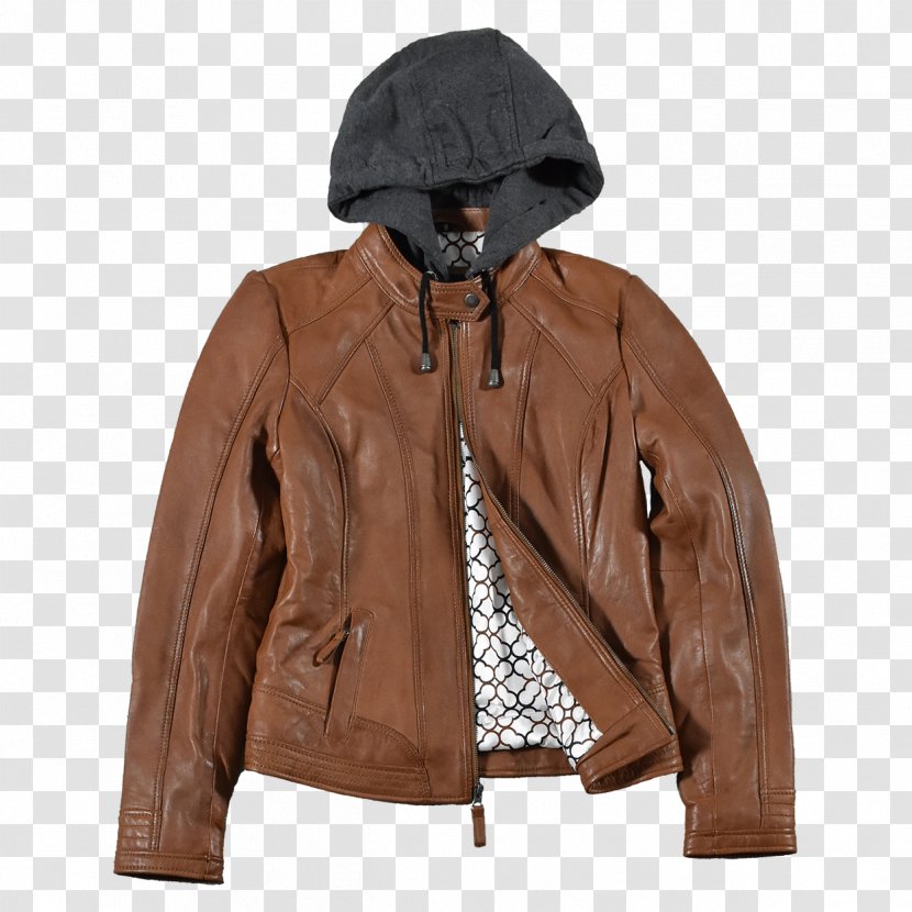 Leather Jacket Flight Zipper Hood - Fashion - Bomber Transparent PNG