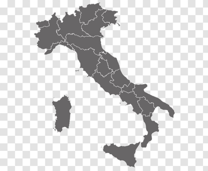 Regions Of Italy Vector Map Stock Photography Transparent PNG