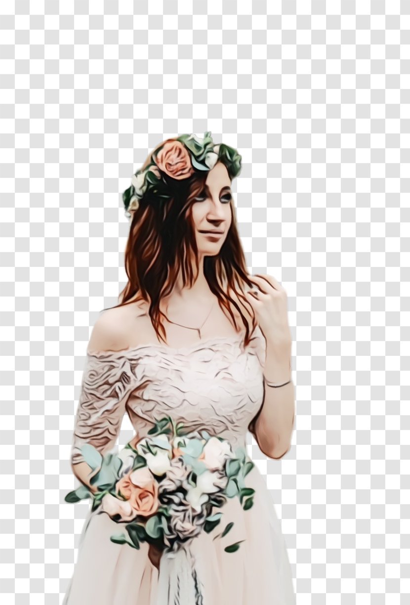 Floral Flower Background - Girl - Design Bridesmaid Transparent PNG