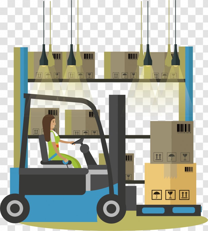 Warehouse Stock Photography Royalty-free Illustration - Vector Hand-painted Truck Workers Transparent PNG