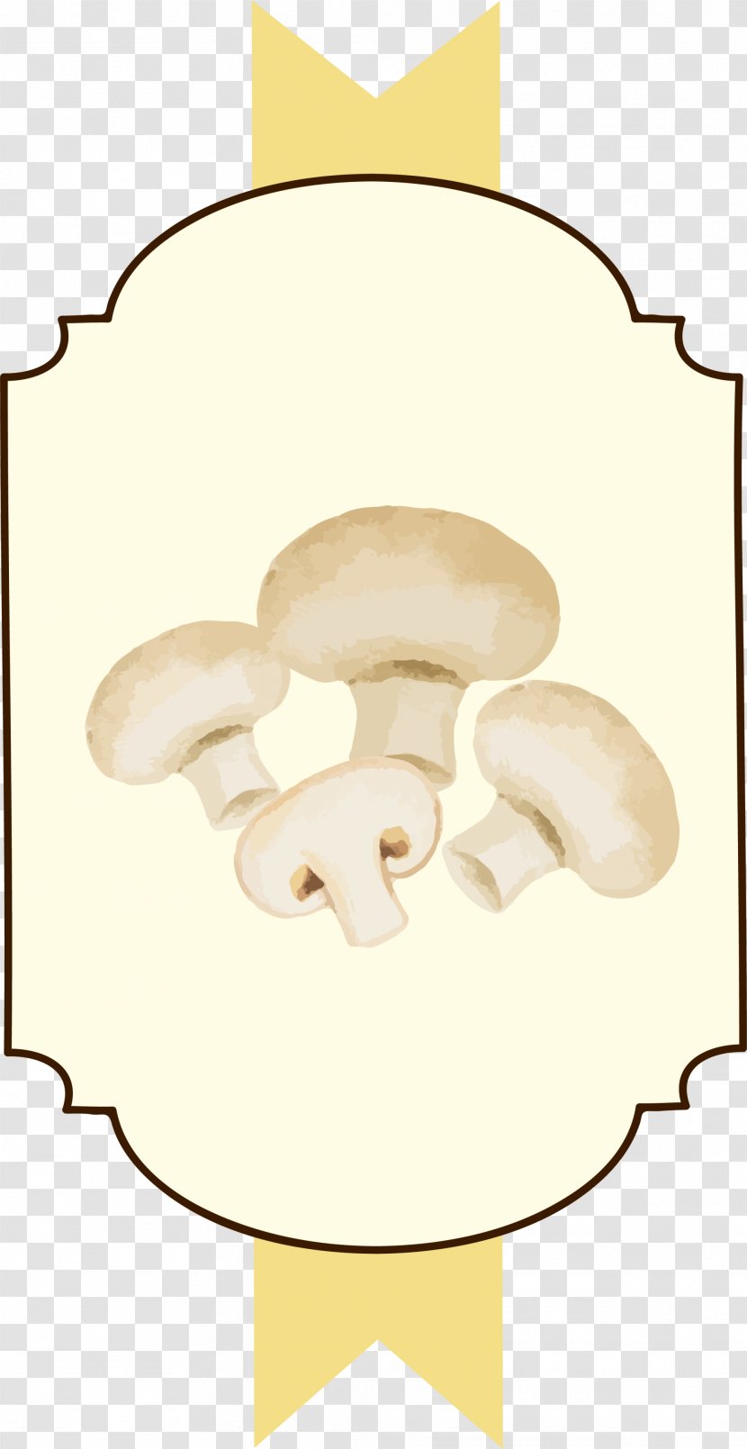 Mushroom Clip Art - Edible - Yellow Label Transparent PNG