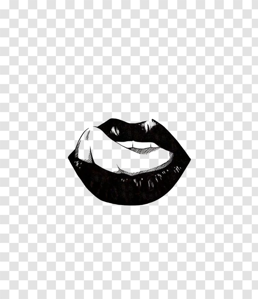 Engraved Lips: The Lasting Effect Of A Single Word Drawing Wallpaper - Black And White - Sketch Lips Transparent PNG