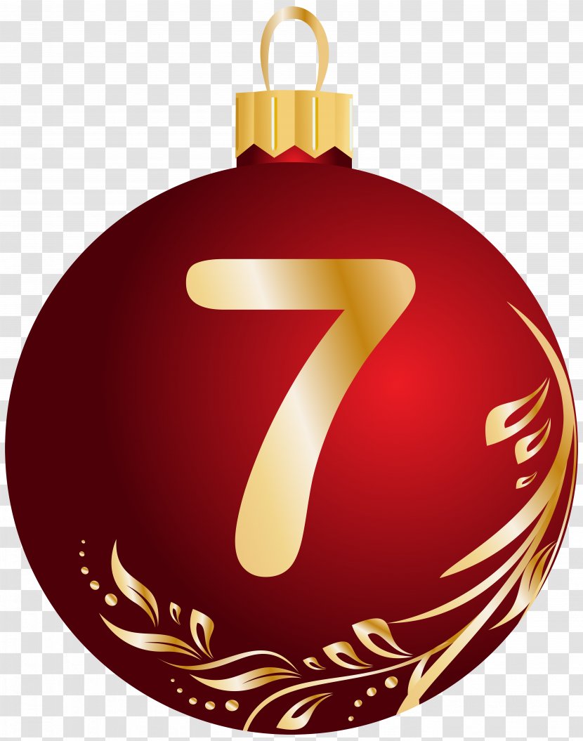 Bronner's Christmas Wonderland Ornament Decoration Tree - Ball - Number Seven Transparent PNG Clip Art Image Transparent PNG