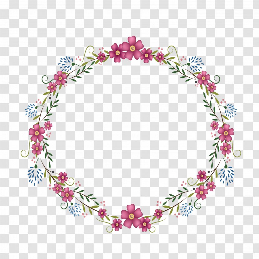 Flowers Round Frame - Wreath - Decorative Arts Transparent PNG