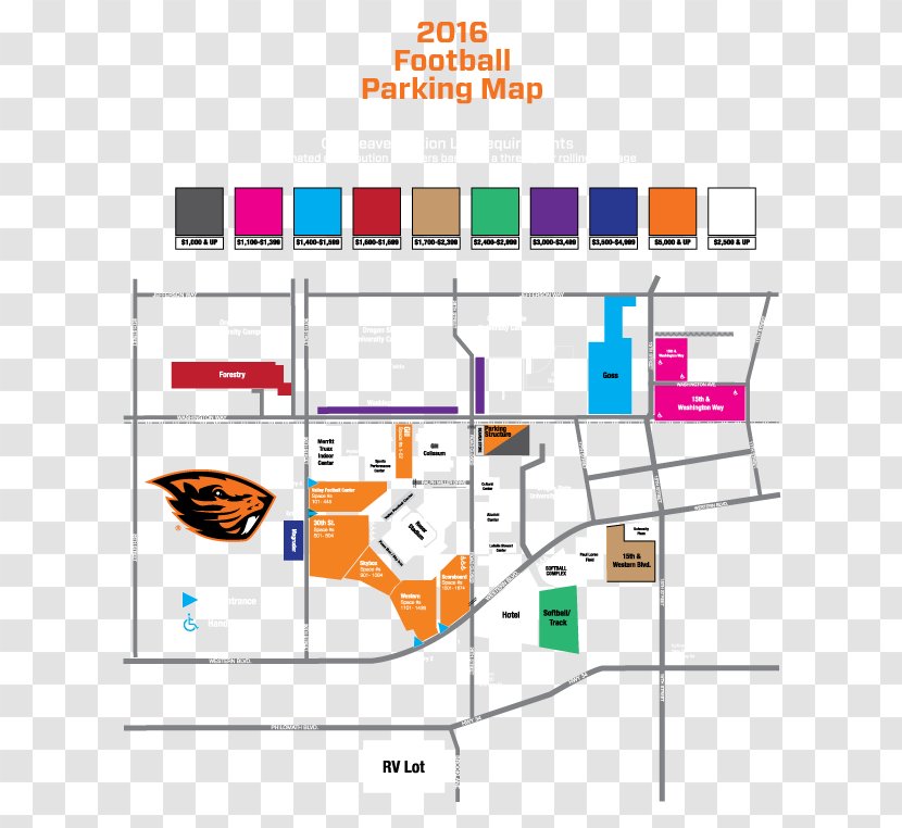 Reser Stadium Oregon State Beavers Football Beaver Map Car Park - University - Western Transparent PNG