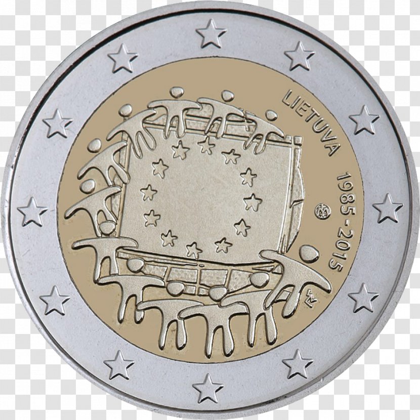 Lithuania 2 Euro Coin Coins Commemorative - Eurozone Transparent PNG