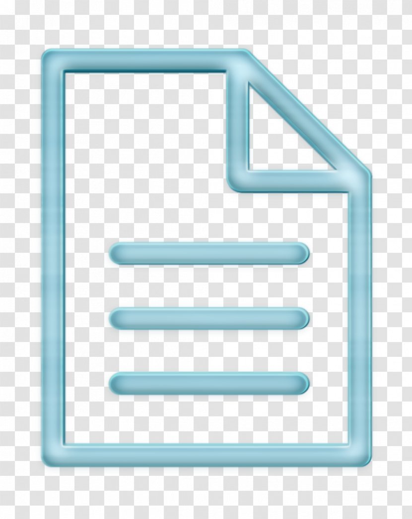Archive Icon Doc Document - Rectangle Aqua Transparent PNG