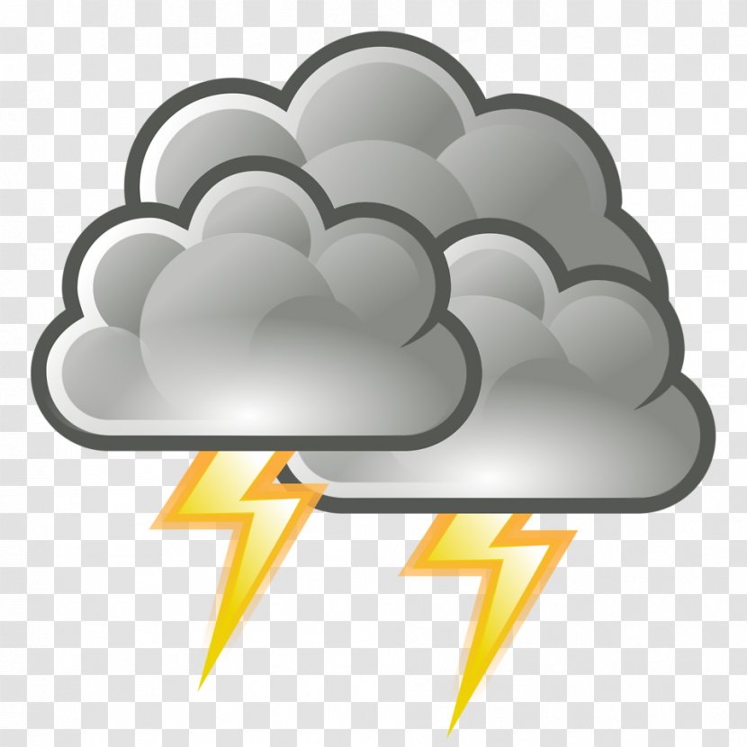 Thunderstorm Cloud Free Content Clip Art - Realistic Weather Cliparts Transparent PNG