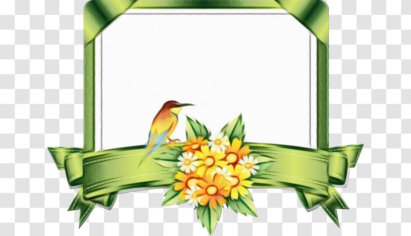 Watercolor Floral Background - Jeon Jiwoo - Flower Hummingbird Transparent PNG