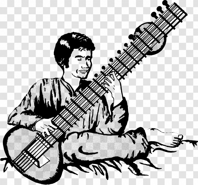 Sitar Musical Instruments String Clip Art - Cartoon Transparent PNG