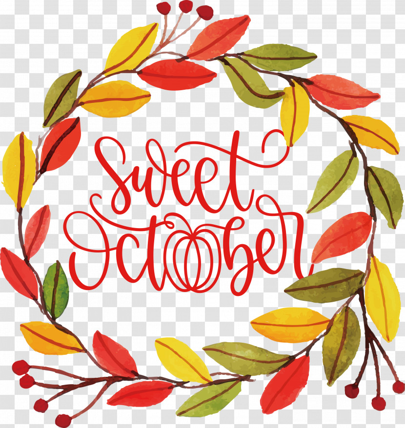 Sweet October October Fall Transparent PNG