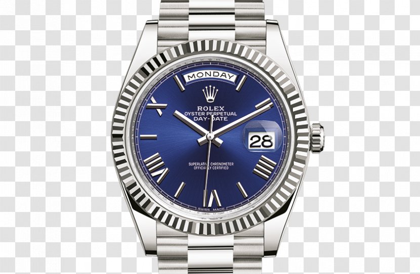 Rolex Datejust Day-Date Oyster Watch - Blue Transparent PNG