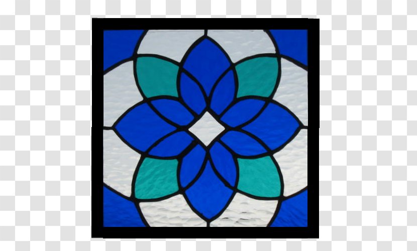Stained Glass Window Cobalt Blue - Art Transparent PNG