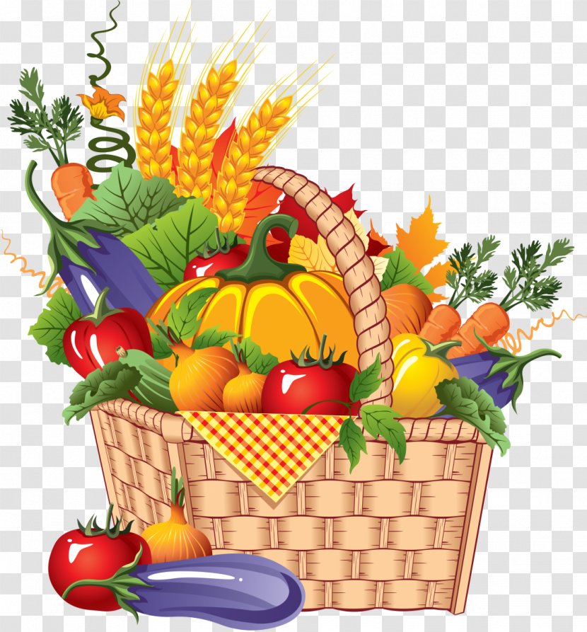 Vegetarian Cuisine Clip Art Vegetable Fruit Openclipart - Gift Basket Transparent PNG