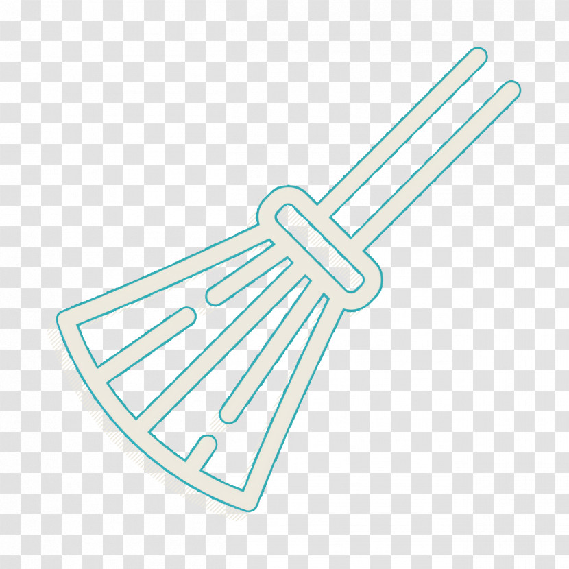 Broom Icon Linear Detailed Travel Elements Icon Transparent PNG