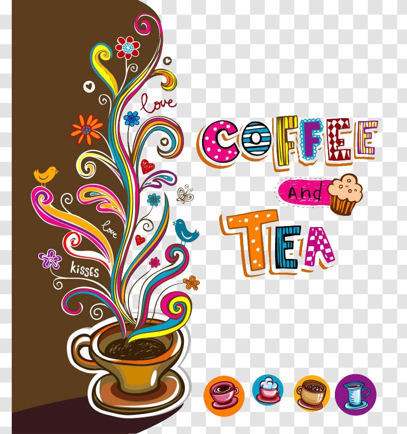 Coffee Latte Tea Cafe Internet Password Organizer - Royaltyfree - Illustration Poster Transparent PNG
