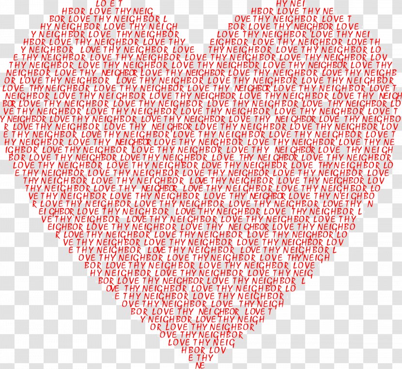 Heart Typography Symbol Clip Art - Flower - Love Text Transparent PNG