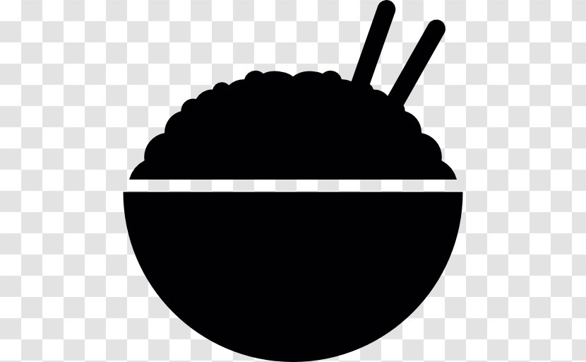 Asian Cuisine Japanese Bowl - Monochrome - Rice Transparent PNG