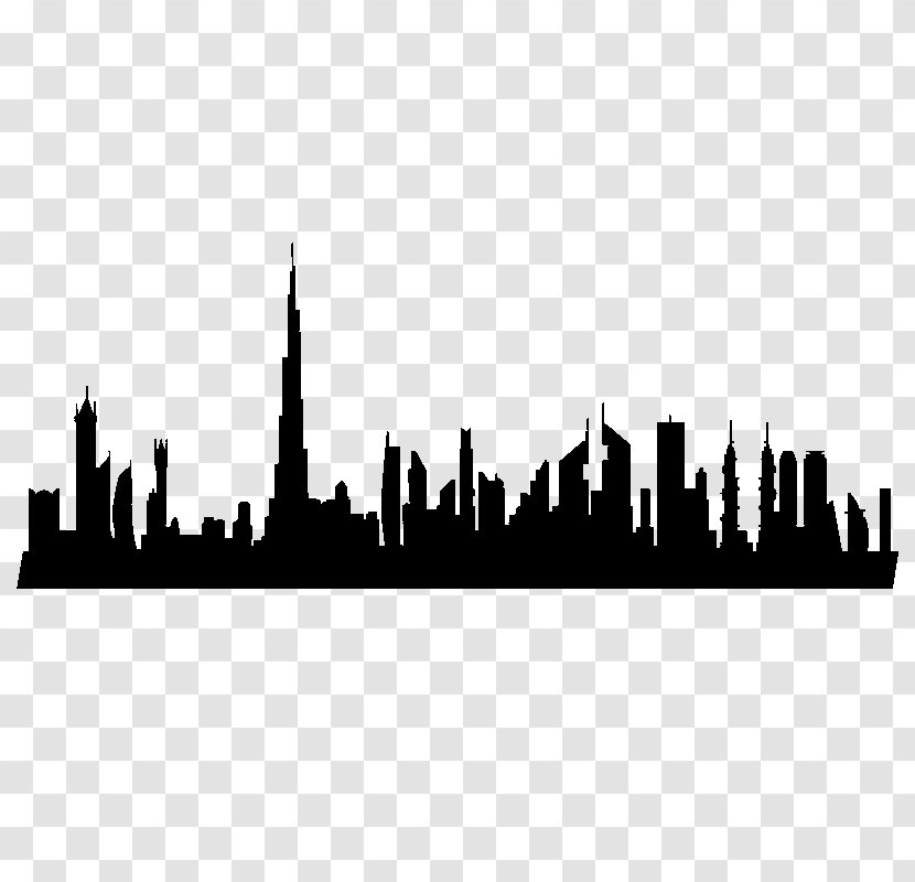 Dubai Skyline Silhouette - Metropolis Transparent PNG